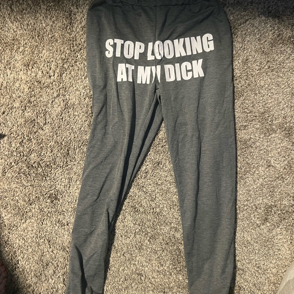 grey sweats.